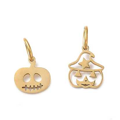 Тема Хэллоуина 304 подвески из нержавеющей стали, золотые