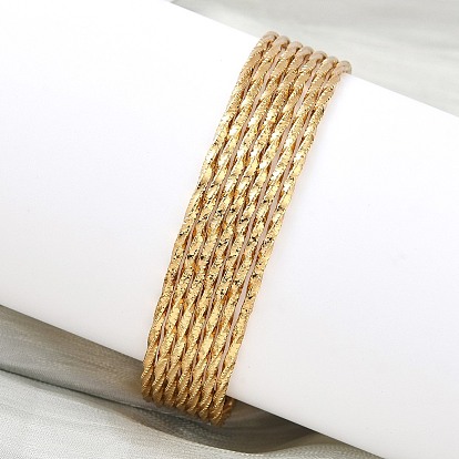 7шт. 304 браслеты из нержавеющей стали для женщин, твист, ионное покрытие (ip)