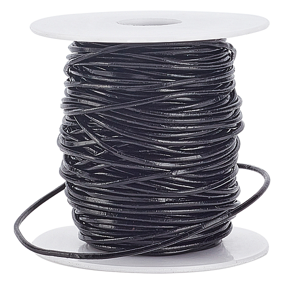 25ярдов круглого шнура из коровьей кожи, с пластиковыми бобин, кожаный шнурок для браслетов ожерелья