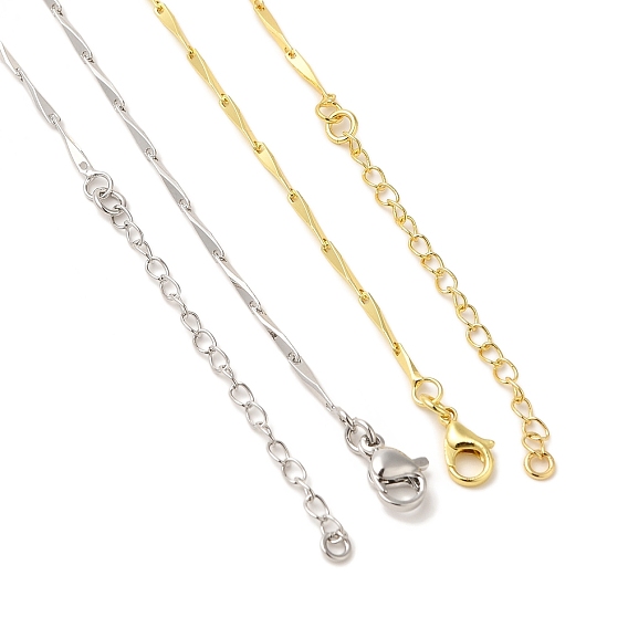 Ожерелья из латунных цепочек с витыми звеньями