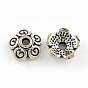 5 -petal тибетском стиле сплава крышки шарика,, без кадмия и без свинца, цветок, 8x3 мм, Отверстие : 2 мм , около 2857 шт / 1000 г