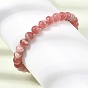 Natural Argentina Rhodonite Round Beaded Stretch Bracelets