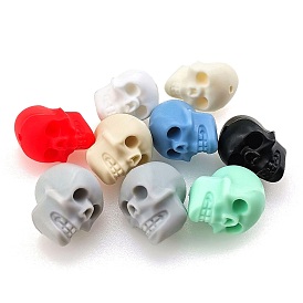 Perlas focales de silicona de halloween, cráneo