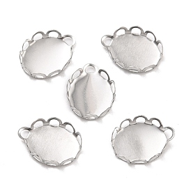 316 Stainless Steel Tray Settings, Lace Edge Bezel Cups, Oval