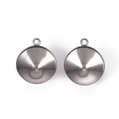 201 Настройки горный хрусталь из нержавеющей стали кулон