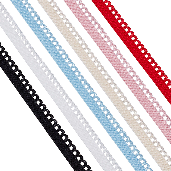 48m 6 Couleurs bordure en dentelle polyester, accessoires de vêtements