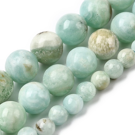 Бусы из натурального гемиморфита, круглые