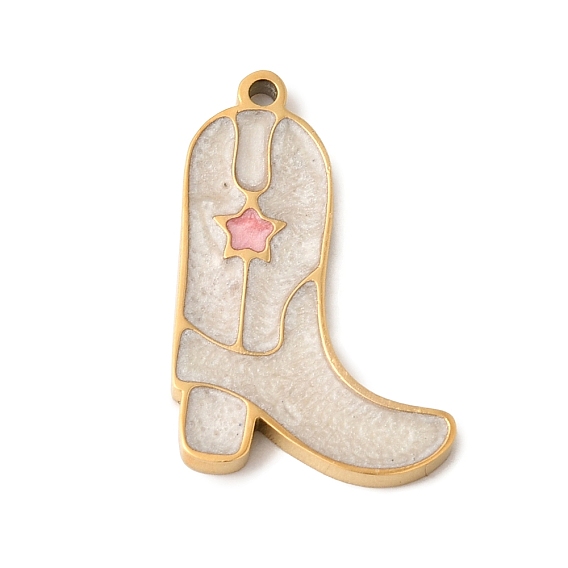 304 нержавеющей стальной эмали подвески, подвески для сапог/туфель, ионное покрытие (ip), реальный 18 k позолоченный