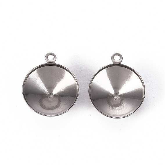 201 Настройки горный хрусталь из нержавеющей стали кулон