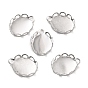 316 Stainless Steel Tray Settings, Lace Edge Bezel Cups, Oval