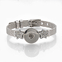 Alloy Rhinestone Snap Cord Bracelet Making, with Snap Buttons, Star