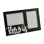 Cadres photo doubles en mdf, cadre photo d'affichage, rectangle avec mot