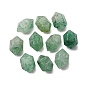 Натуральные зеленые клубничные кварцевые бусины, граненые, двухконусные