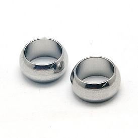 304 Stainless Steel Beads, Rondelle, 10x5mm, Hole: 7.5mm