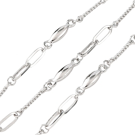 304 овальные звенья из нержавеющей стали с конскими звеньями, пайки, с катушкой