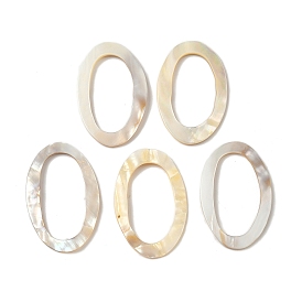 Овальные соединительные кольца из натуральной пресноводной ракушки
