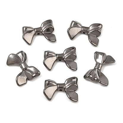 Abalorios de acrílico opacos, gunmetal chapado