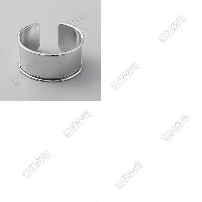 2Pulseras ranuradas de aleación de piezas, brazalete de banda ancha estilo punk, para piedras preciosas, fabricación de brazaletes con incrustaciones de cuero