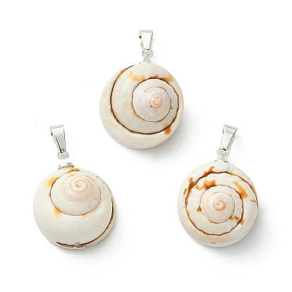 Подвески из натуральной кожи шива в виде ракушек, подвески в форме ракушки с латунными застежками на дужках, серебряный цвет гальваническим