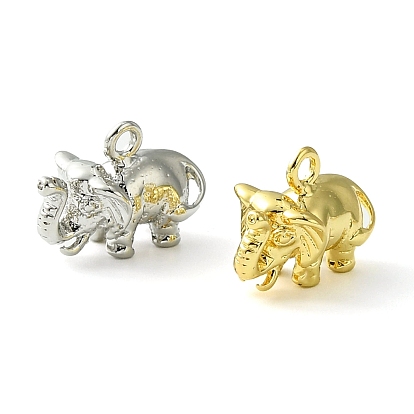 Стойки обшивки латунь кулон, долговечный, без свинца и без кадмия, слон