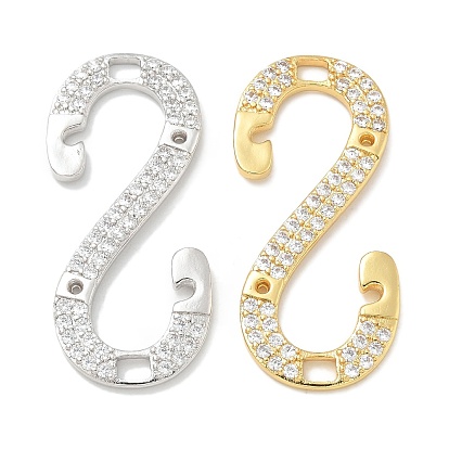 Стойка металлическая латунная микропрофилированная кубическая циркония подвески, долговечный, без свинца и без кадмия, буква s чары