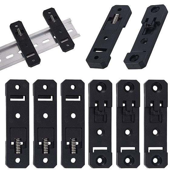 10шт. нейлоновый кронштейн для монтажа на DIN-рейку, универсальный зажим для крепления на DIN-рейку