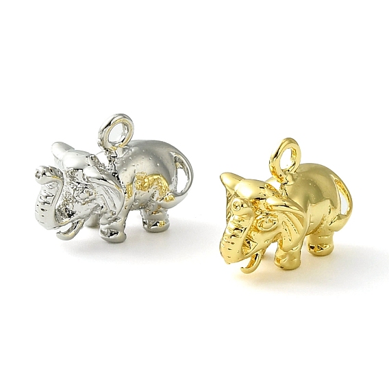 Стойки обшивки латунь кулон, долговечный, без свинца и без кадмия, слон