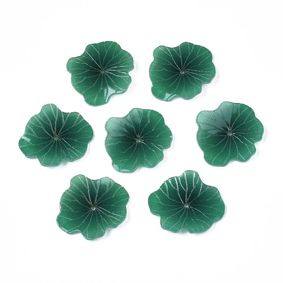 Des perles en plastique, feuille de lotus
