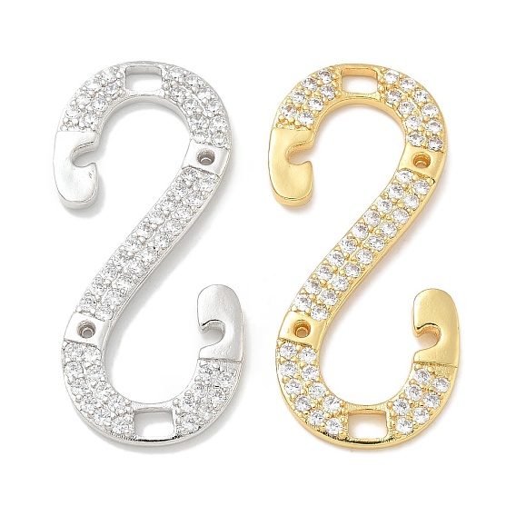 Стойка металлическая латунная микропрофилированная кубическая циркония подвески, долговечный, без свинца и без кадмия, буква s чары