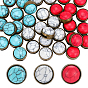 36Pcs 3 Colors Alloy & Synthetic Turquoise Buckles, Half Round, Mixed Color