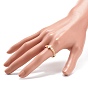 Natural Gemstone & Synthetic Hematite Cross Beaded Stretch Finger Ring for Women