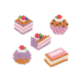 5Pcs 5 Style Handmade MIYUKI Japanese Seed Beads, Loom Pattern, Cake