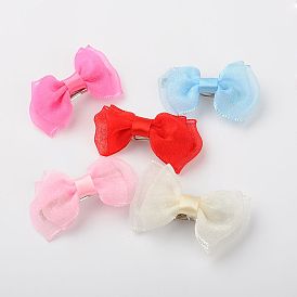 Заколки волос железа, ручной работы из органзы бантом, бигуди, 53~63 мм