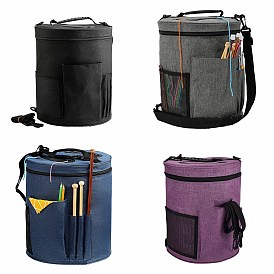 Oxford Cloth Drum Yarn Storage Bags, for Portable Knitting & Crochet Organizer