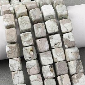 Натуральные варицитовые бусины, кубоид