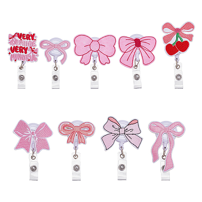 Катушка для значков из полиэстера и пластика, выдвижной держатель для бейджа, с металлическим зажимом