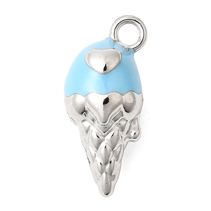 304 подвески из нержавеющей стали, прелести мороженого, с эмалью