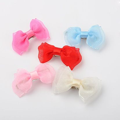 Заколки волос железа, ручной работы из органзы бантом, бигуди, 53~63 мм