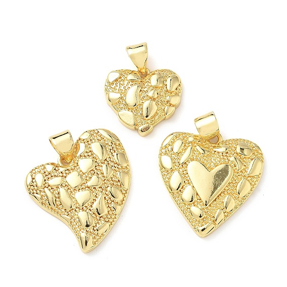 Латунные подвески, сердце, стойки покрытие, без свинца и без кадмия, долговечный