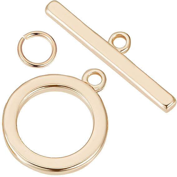 10шт латунные застежки, круглые кольца, с 20 открытыми соединительными кольцами