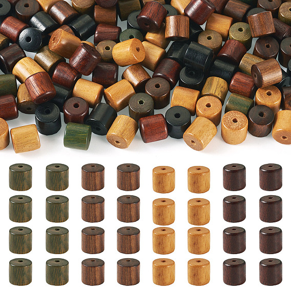 80 шт. 4 цвета сандалового дерева бусины, баррель