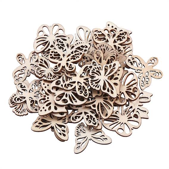 Незавершенные украшения из дерева, поделки товары для рукоделия, бабочка