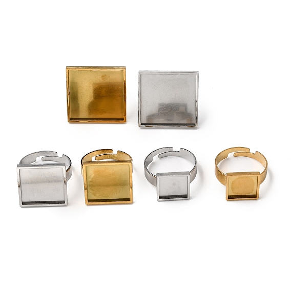 304 регулируемые кольца из нержавеющей стали, квадратный, ионное покрытие (ip)