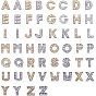 Alloy Slide Charms, with Rhinestone, Alphabet, Crystal