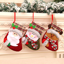Christmas Stocking Christmas Ornament Christmas Gift Bag Vintage Plush Christmas Stocking Gift Bag