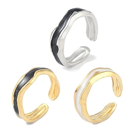 Ионное покрытие (ip) 304 эмалированные кольца на манжетах из нержавеющей стали, открытые кольца для женщин