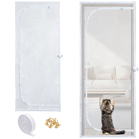 Пластиковая и полиэстерная дверная занавеска, с винтом