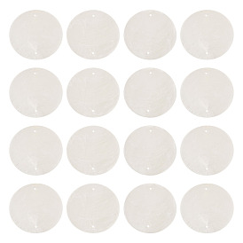 80шт. натуральные подвески-соединители из ракушек Capiz, окрашенные, плоские круглые ссылки