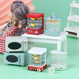 1:12 Dollhouse Miniature Microwave Steamer Bread Cabinet
