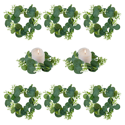 8шт ткань с полиэтиленовой пластиковой гирляндой для свечи, искусственный цветок